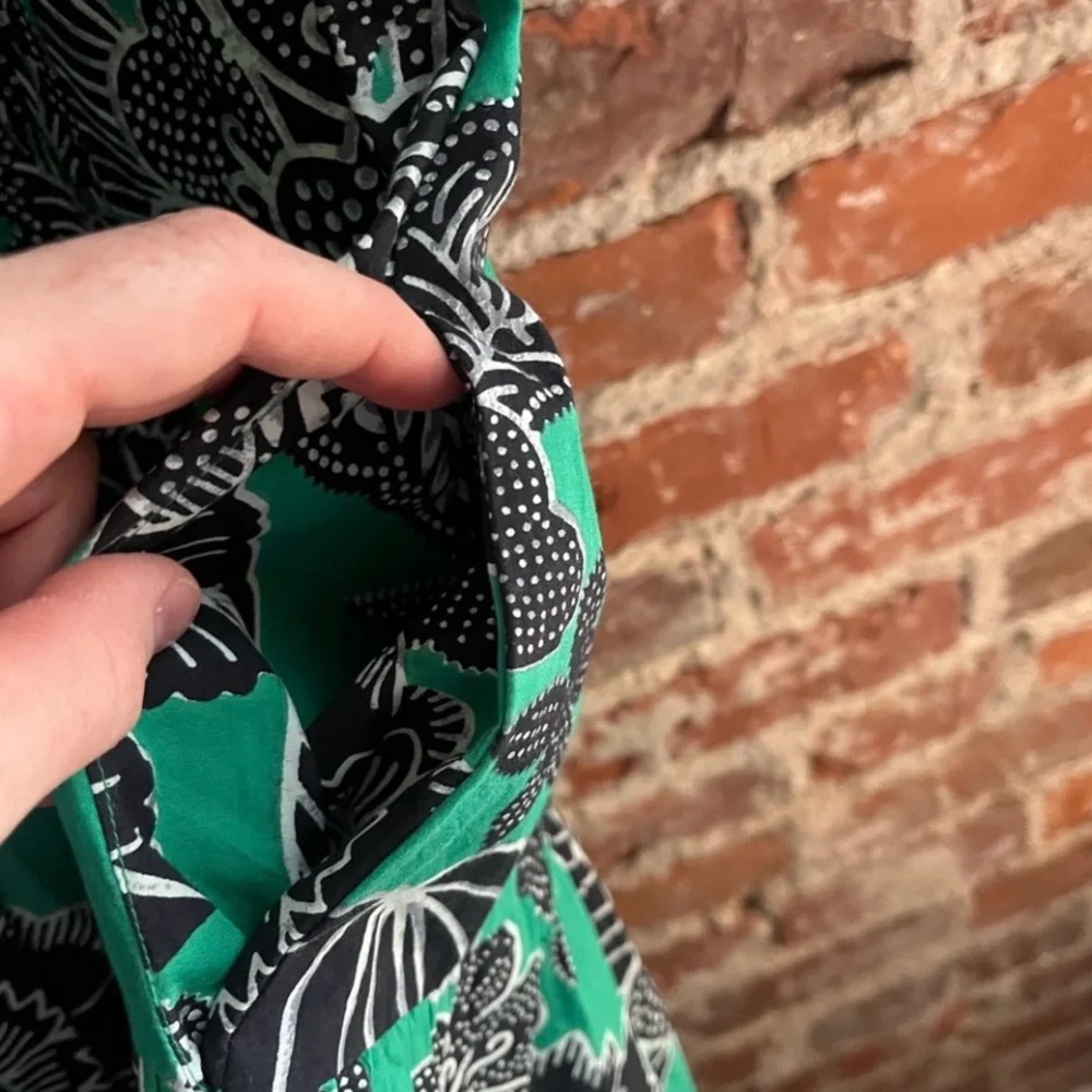 love the label green black floral cotton mini dress - Picture 3 of 3